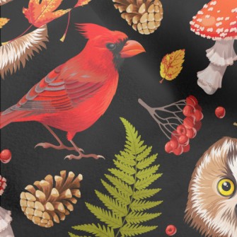Realistic Hand Drawn Owl And C Micro Fleece
