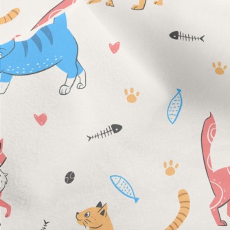 Colorful American Style Cat Micro Fleece