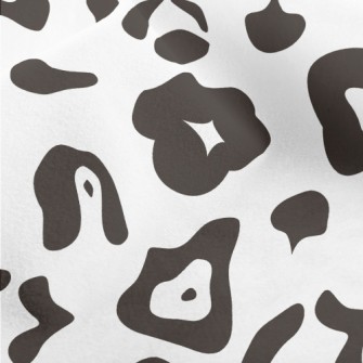 Black And White Abstract Leopa Micro Fleece