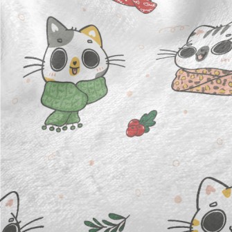 Cat Wearing Scarf In Cold Weat Minky