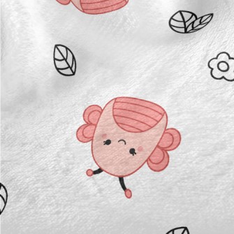 Pink Cute Butterfly Minky