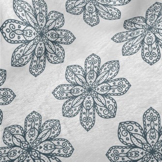 Blue Delicate Flower Minky