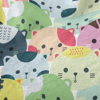 Colorful Cat Head Minky