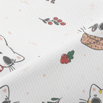 Cat Wearing Scarf In Cold Weat Piqué