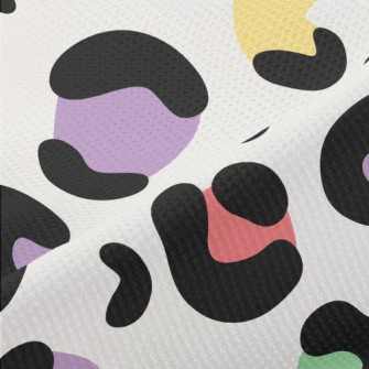 Colorful Leopard Print Piqué