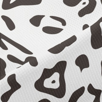 Black And White Abstract Leopa Piqué