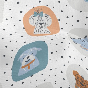 Hand Drawn American Dog Portra Lightweight Performance Linen
