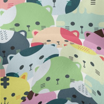 Colorful Cat Head Lightweight Performance Linen