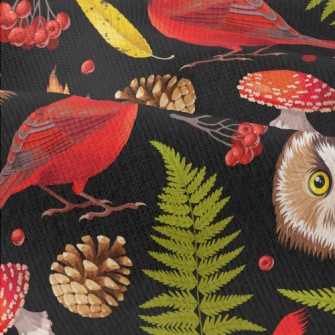 Realistic Hand Drawn Owl And C Modern Jersey