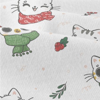 Cat Wearing Scarf In Cold Weat Modern Jersey