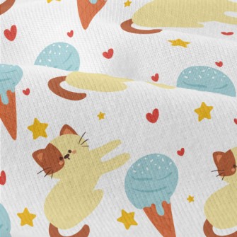 Lazy Cat And Ice Cream Modern Jersey