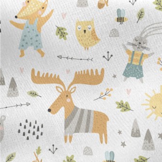Gentle And Comfortable Forest  Jersey Backed Fleece