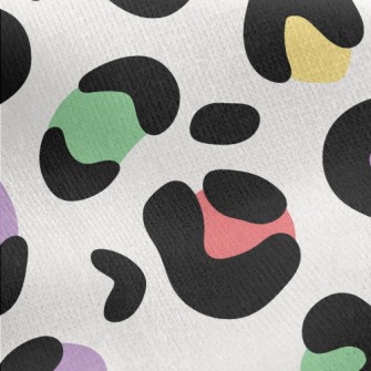 Colorful Leopard Print Jersey Backed Fleece