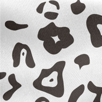 Black And White Abstract Leopa Jersey Backed Fleece