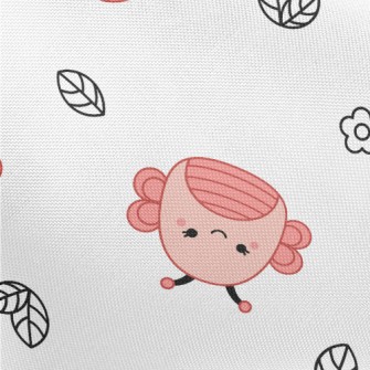 Pink Cute Butterfly Pongee
