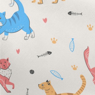 Colorful American Style Cat Pongee