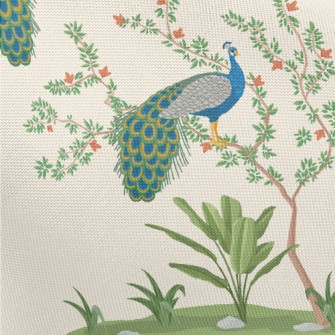 Fine Chinese Style Peacock Pongee