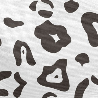 Black And White Abstract Leopa Pongee