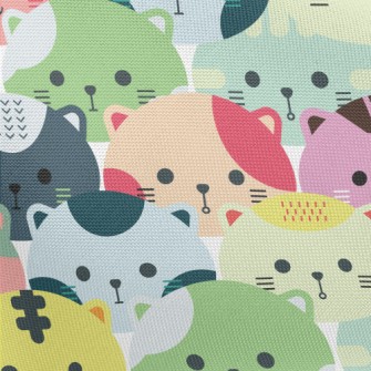 Colorful Cat Head Pongee