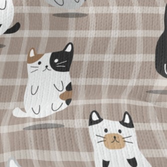 Floating Round Cat Stretch Jersey