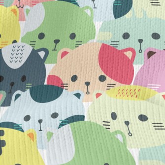 Colorful Cat Head Stretch Jersey