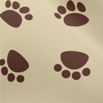 Brown Dog Footprints Chiffon