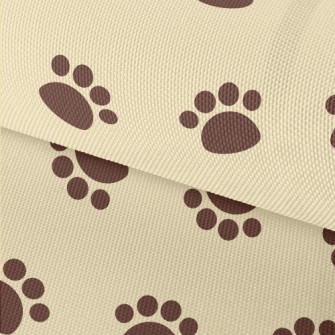 Brown Dog Footprints Waterproof Oxford