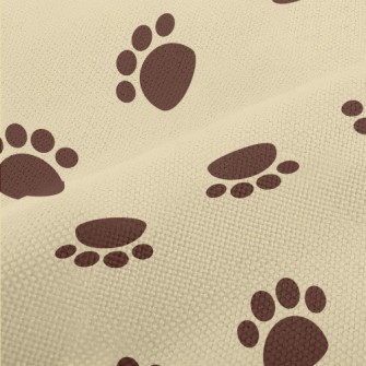 Brown Dog Footprints Performance Linen