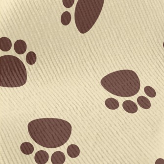 Brown Dog Footprints Standard Corduroy