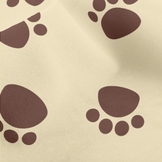 Brown Dog Footprints Micro Fleece