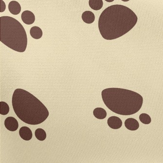 Brown Dog Footprints Pongee