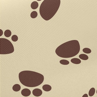 Brown Dog Footprints Midweight Cotton Poplin