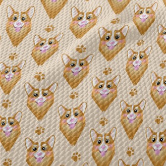 Heart Nose Corgi Birdseye Piqué