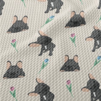 Black Pet French Bulldog Birdseye Piqué