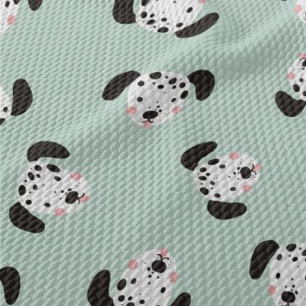 Cartoon Cute Dalmatian Birdseye Piqué
