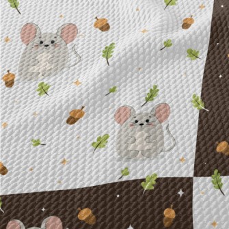 Wild Mice And Acorns Birdseye Piqué