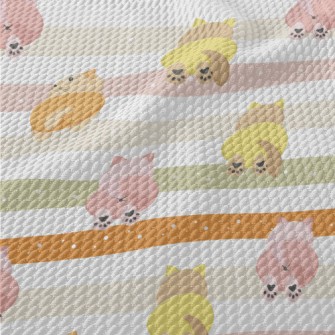 Colored Cat Butt Birdseye Piqué