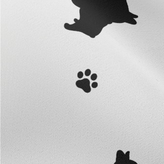 Cute French Bulldog Silhouette Chiffon