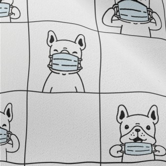 French Bulldog Wearing Mask To Chiffon