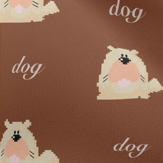Pixel Cartoon Dog Chiffon