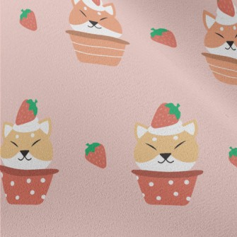 Strawberry Shiba Inu Cupcake Chiffon