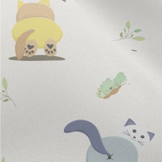 Cat And Butterfly Chiffon