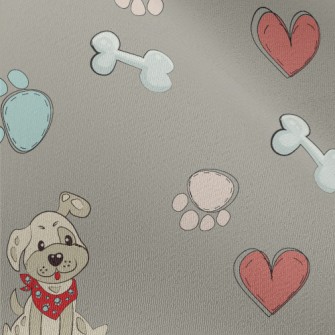 Puppy And Toys Chiffon