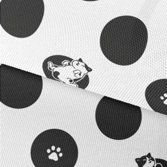 Sleeping Cat With Dots Waterproof Oxford