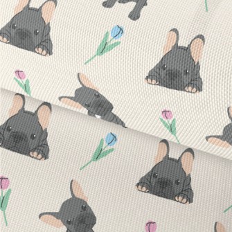 Black Pet French Bulldog Waterproof Oxford