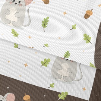 Wild Mice And Acorns Waterproof Oxford