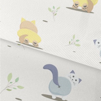 Cat And Butterfly Waterproof Oxford