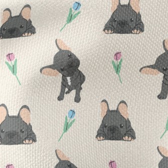 Black Pet French Bulldog Waterproof Canvas