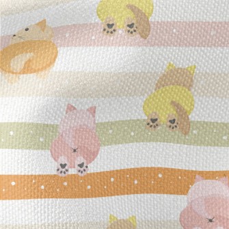 Colored Cat Butt Waterproof Canvas