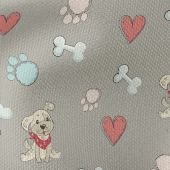 Puppy And Toys Waterproof Canvas